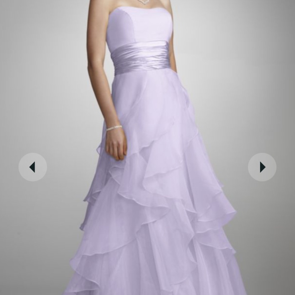 Tiered Organza Ruffle Ball Gown